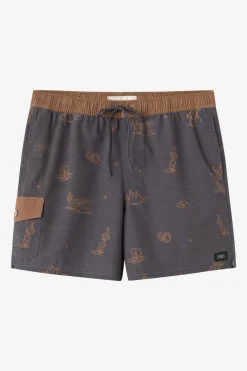 New Arrivals^O'Neill Hermosa Retro 17" Elastic Waist Swim Trunks phantom