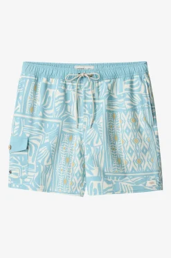 New Arrivals^O'Neill Hermosa Retro 17" Elastic Waist Swim Trunks cream