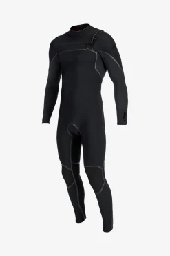 Full Suits^O'Neill Hyperfreak Fire 3/2MM+ Chest Zip Full Wetsuit - | blk/blk