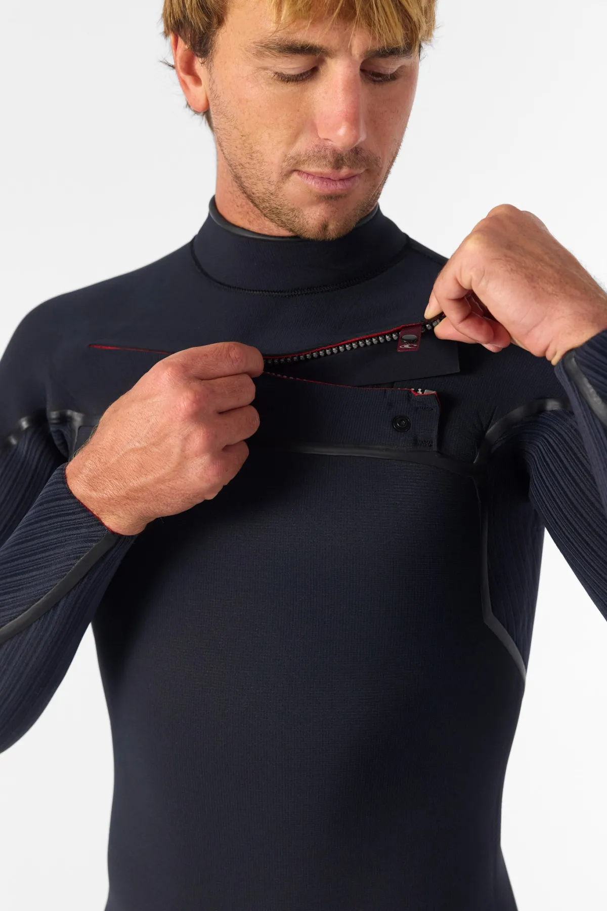 Full Suits^O'Neill Hyperfreak Fire 3/2MM+ Chest Zip Full Wetsuit - | blk/blk