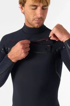 Full Suits^O'Neill Hyperfreak Fire 4/3MM+ Chest Zip Full Wetsuit - | blk/blk