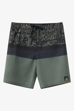 Performance^O'Neill Hyperfreak Heat Hawaii 20" Boardshorts dark olive