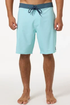 Mid Length^O'Neill Hyperfreak Heat Solid 19" Boardshorts - | pastel turquoise