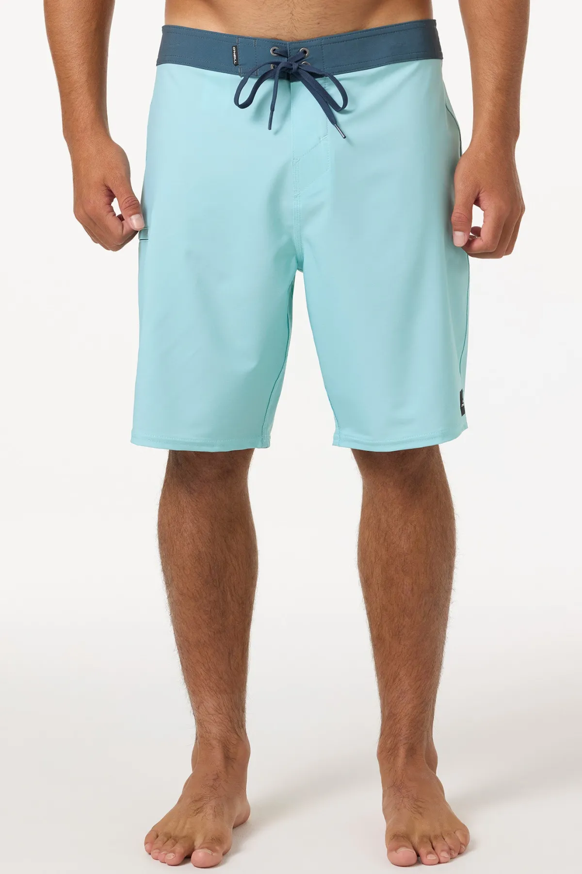 Mid Length^O'Neill Hyperfreak Heat Solid 19" Boardshorts - | pastel turquoise