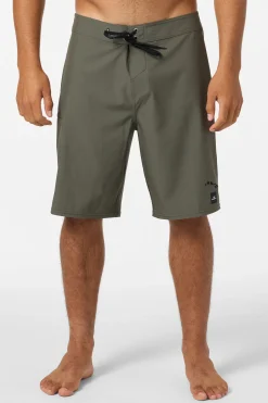 Boardshorts New Arrivals|Mid Length^O'Neill Hyperfreak Heat Solid Hawaii 20" Boardshorts - | army