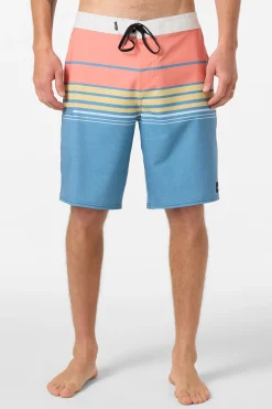 Boardshorts New Arrivals|Performance^O'Neill Hyperfreak Heat Stripe 20" Boardshorts - Captain's Blue |