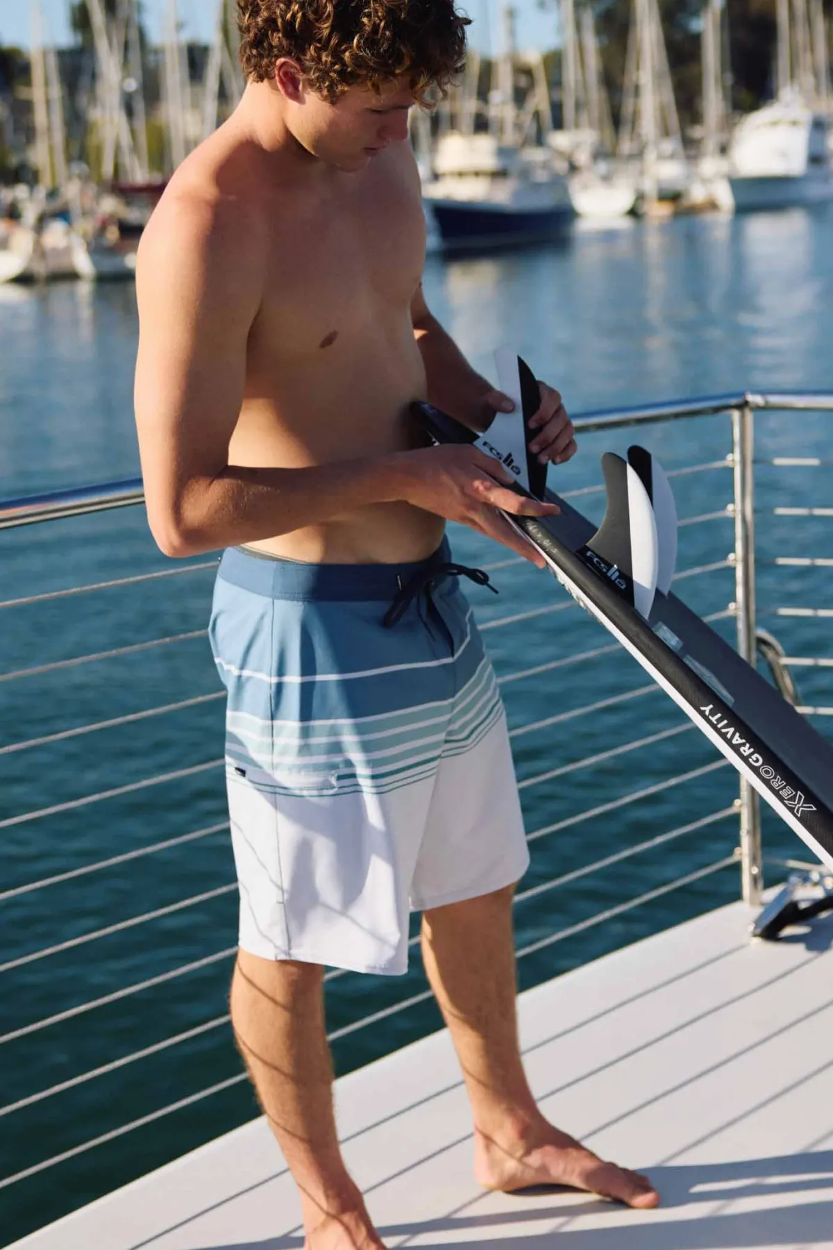 Performance^O'Neill Hyperfreak Heat Stripe 20" Boardshorts fog