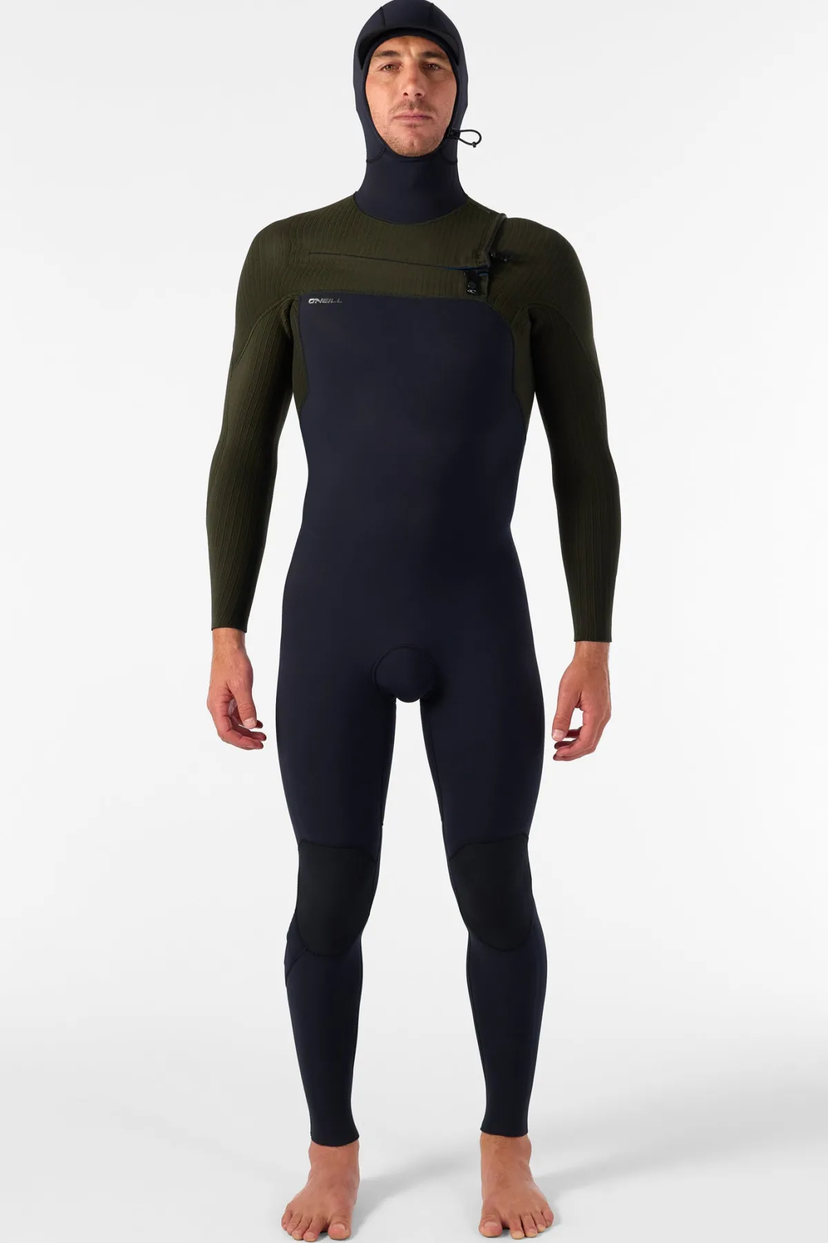Full Suits^O'Neill Hyperfreak 4/3+MM Chest Zip Full W/hood - Blk/ranger |
