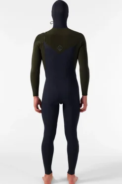 Full Suits^O'Neill Hyperfreak 4/3+MM Chest Zip Full W/hood - Blk/ranger |