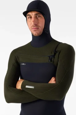 Full Suits^O'Neill Hyperfreak 4/3+MM Chest Zip Full W/hood - Blk/ranger |