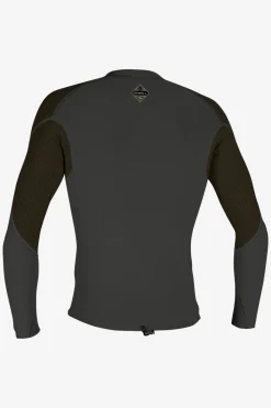 Neoprene Tops^O'Neill Hyperfreak 1.5MM Long Sleeve Top - Raven/arm |