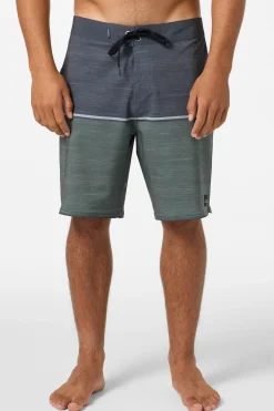 New Arrivals|Boardshorts New Arrivals^O'Neill Hyperfreak Mysto Block Scallop 19" Boardshorts - | dark olive