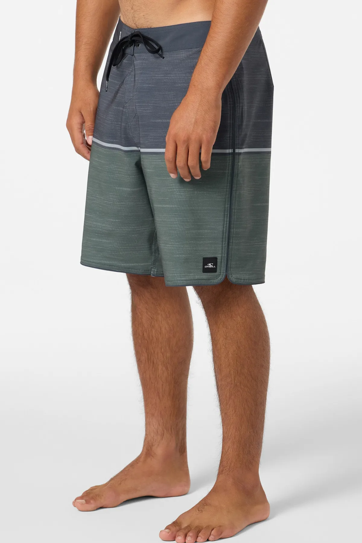 New Arrivals|Boardshorts New Arrivals^O'Neill Hyperfreak Mysto Block Scallop 19" Boardshorts - | dark olive