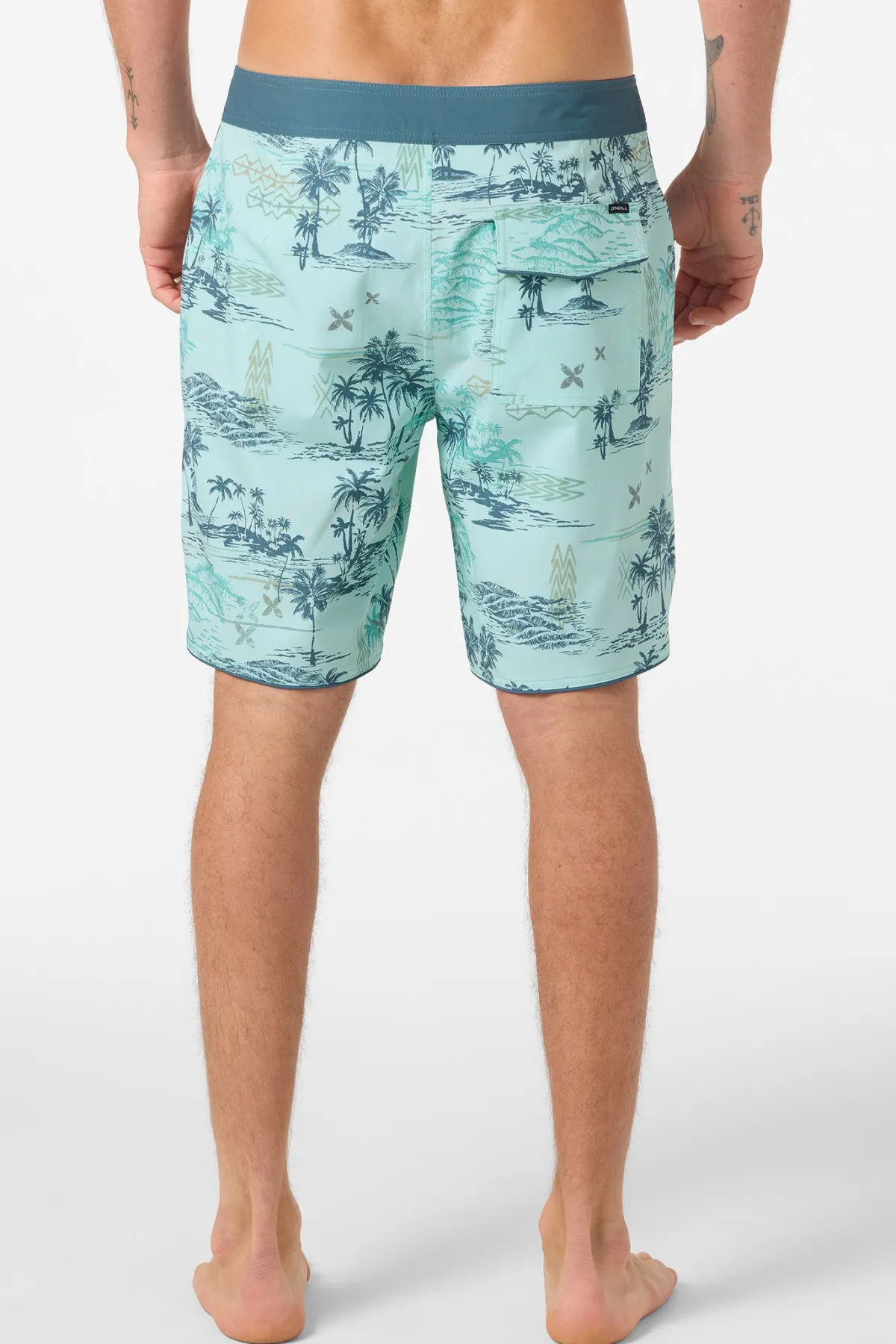 Performance|New Arrivals^O'Neill Hyperfreak Mysto Scallop 19" Boardshorts canal blue