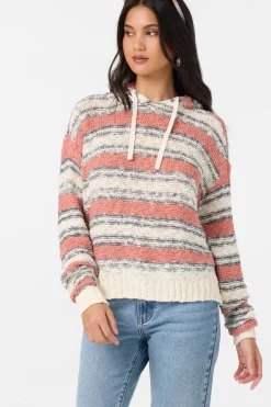 Sweaters, Hoodies & Fleece^O'Neill Jayne Stripe Long Sleeve Sweater - | winter white