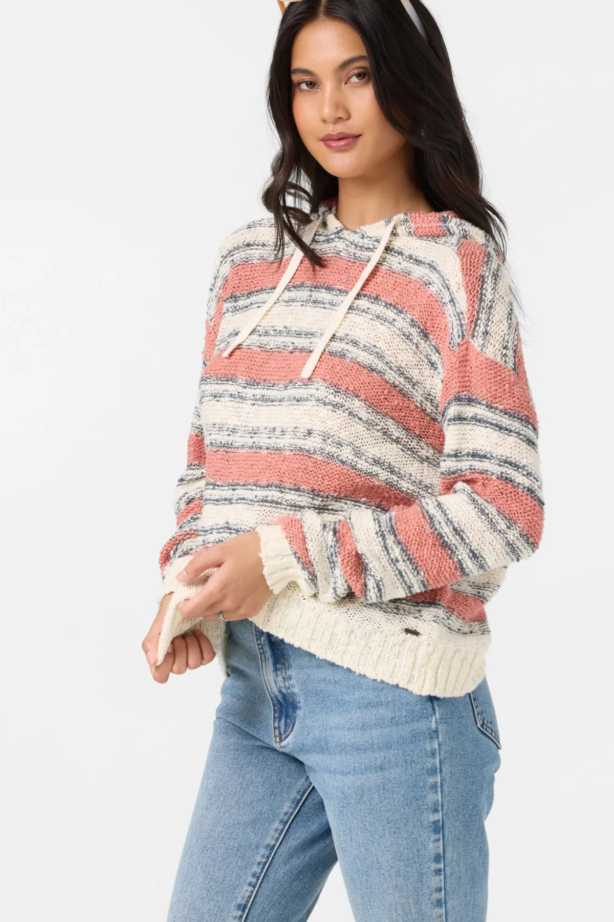 Sweaters, Hoodies & Fleece^O'Neill Jayne Stripe Long Sleeve Sweater - | winter white