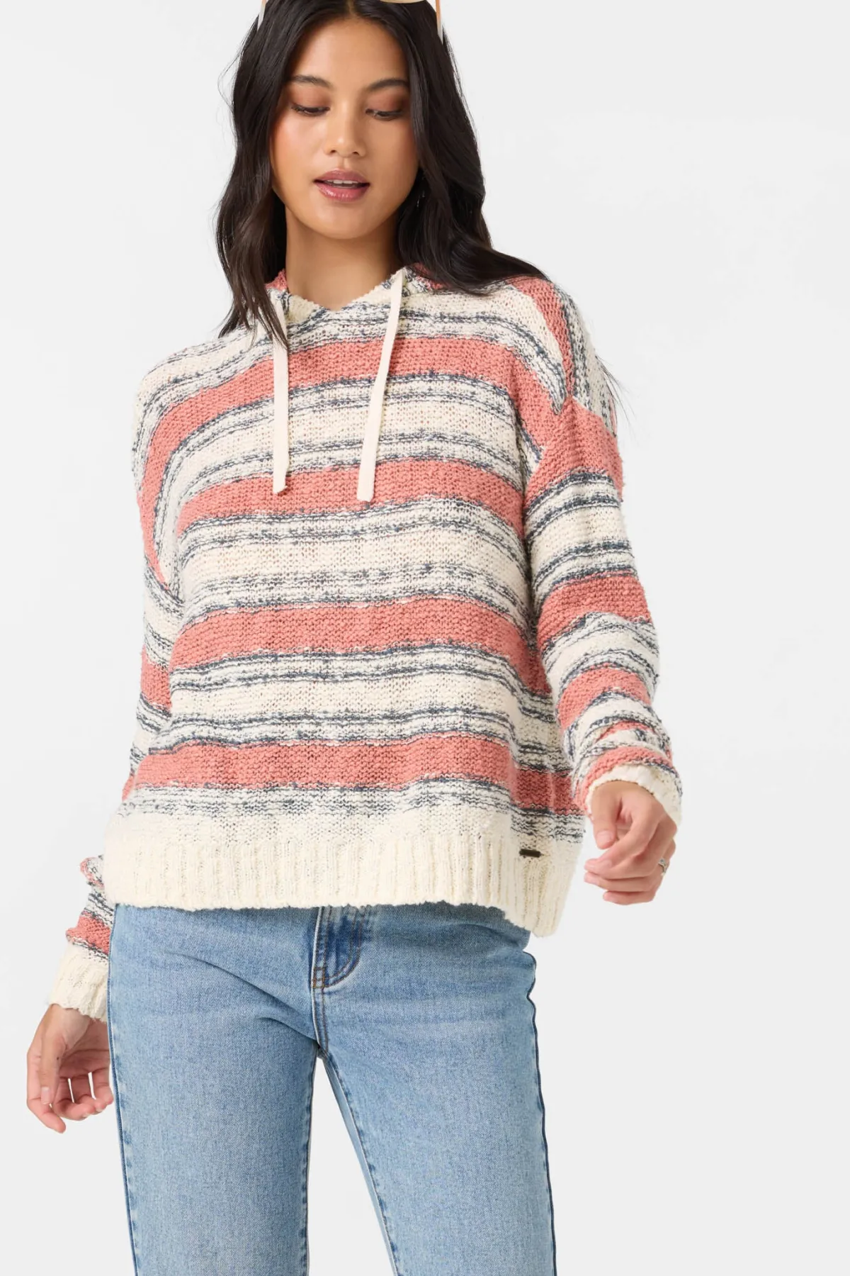 Sweaters, Hoodies & Fleece^O'Neill Jayne Stripe Long Sleeve Sweater - | winter white