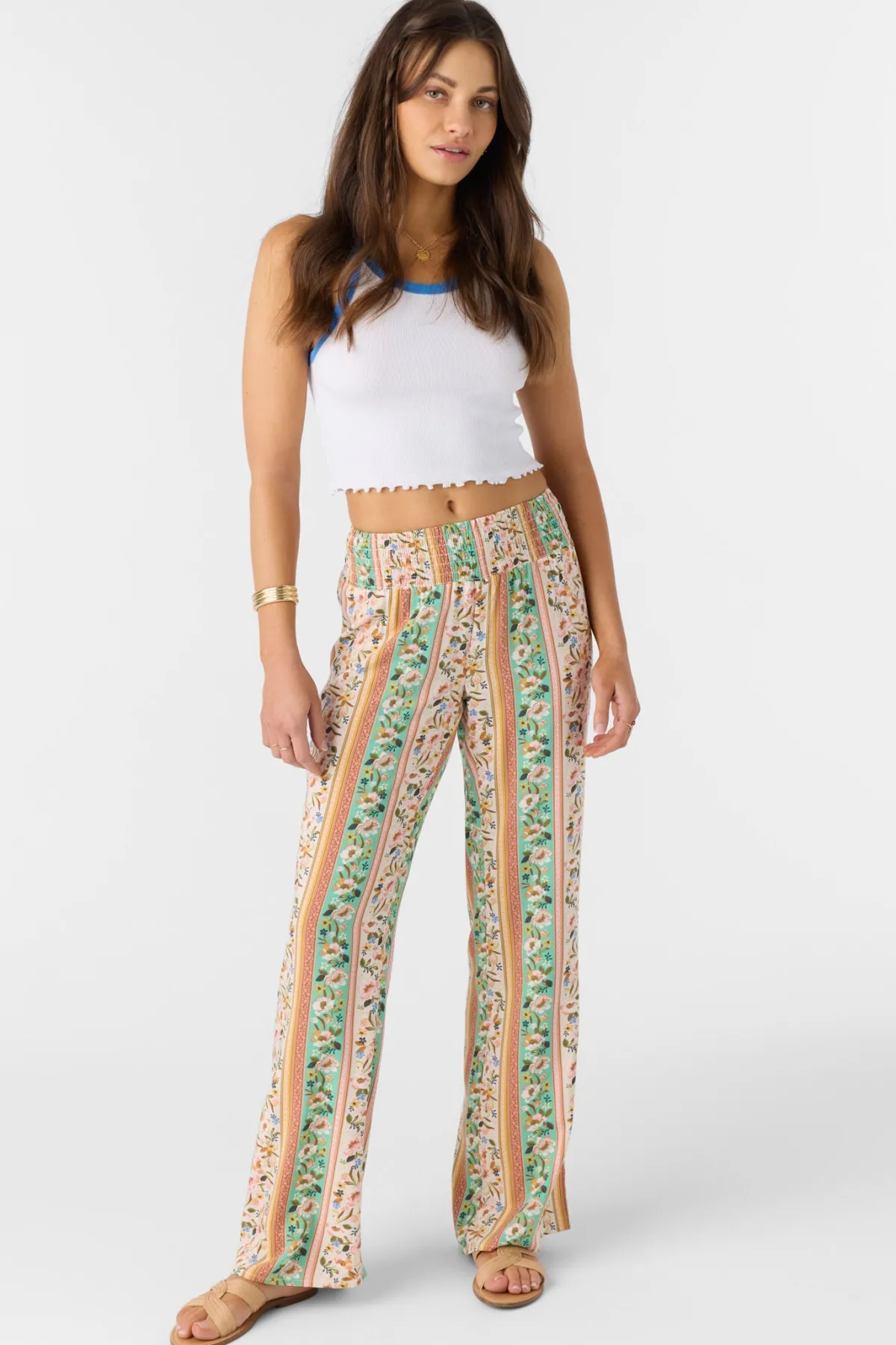 Bottoms^O'Neill Jonie Cora Floral Pants - | tapioca