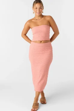Bottoms^O'Neill Jordana Midi Skirts - | coral haze