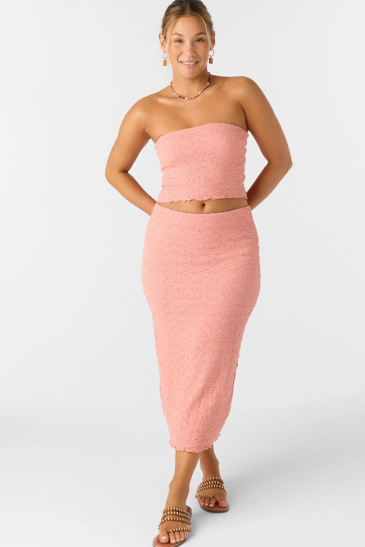 Bottoms^O'Neill Jordana Midi Skirts - | coral haze