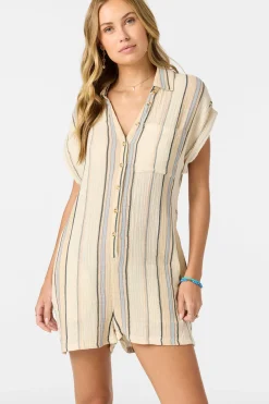 Jumpsuits & Rompers^O'Neill Kamilla Stripe Romper - | tapioca