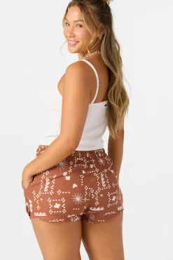 Bottoms^O'Neill Keagan Abstract Beach Shorts - | rustic brown