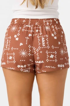 Bottoms^O'Neill Keagan Abstract Beach Shorts - | rustic brown