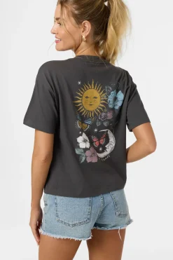 Graphic Tees & Tanks|New Arrivals^O'Neill La Luna Easy Tee washed black