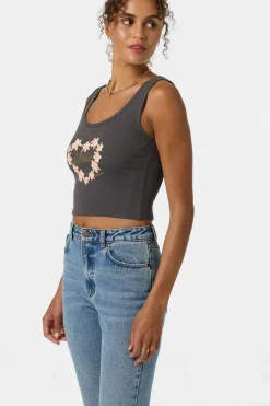 Graphic Tees & Tanks|New Arrivals^O'Neill Leah Hawaii Scoopneck Tank washed black