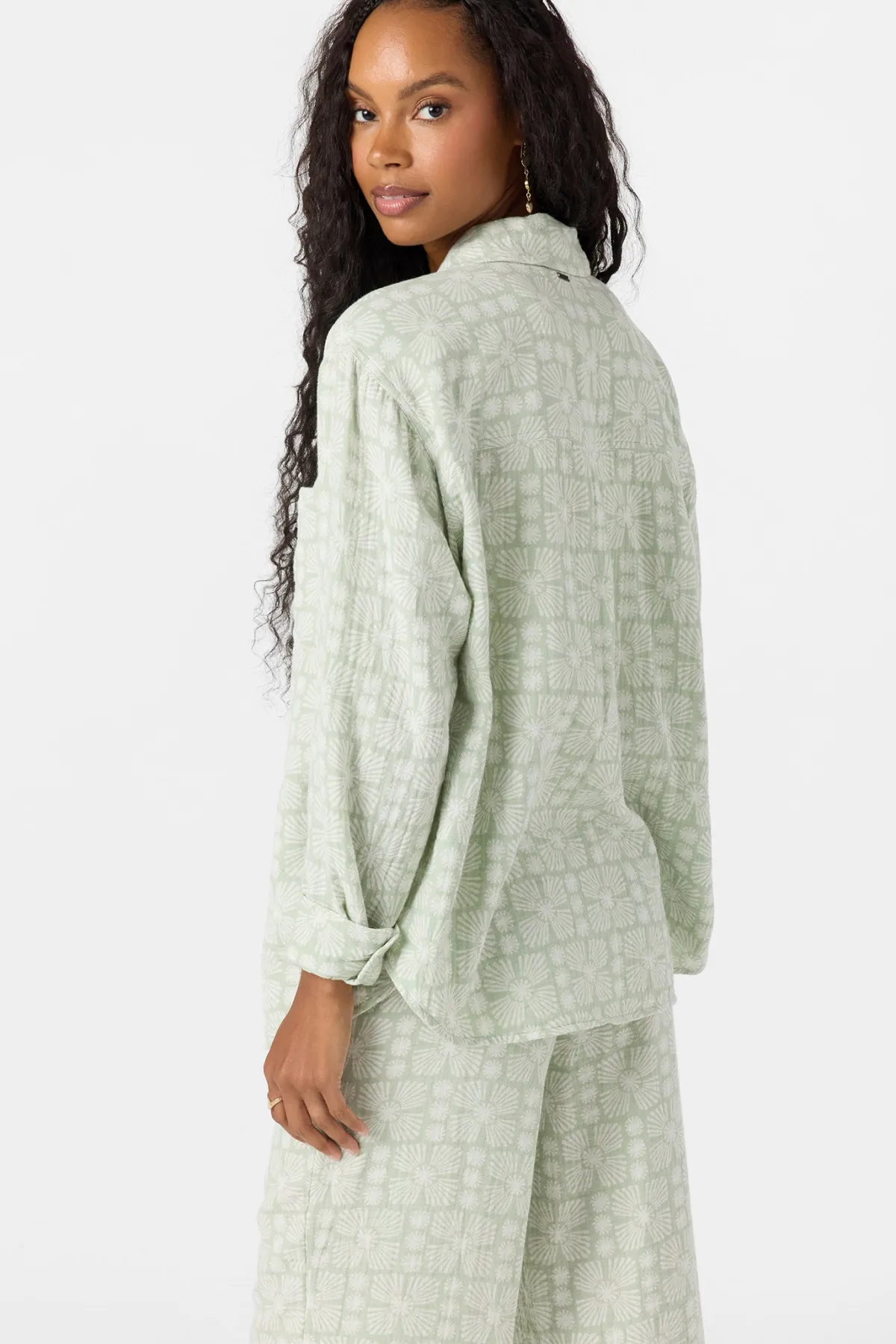 Tops^O'Neill Leni Relaxed Geo Long Sleeve Top - | seafoam