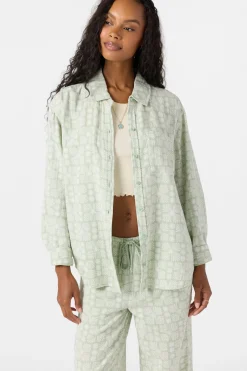 Tops^O'Neill Leni Relaxed Geo Long Sleeve Top - | seafoam