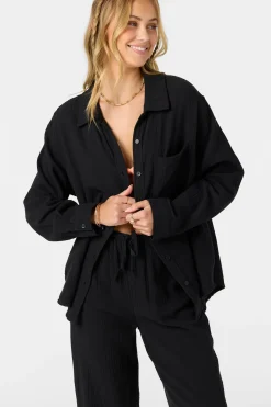 Tops^O'Neill Leni Relaxed Long Sleeve Top - | black
