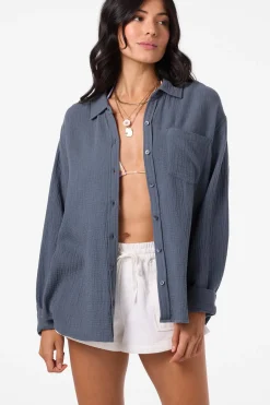 Tops^O'Neill Leni Relaxed Long Sleeve Top - | slate