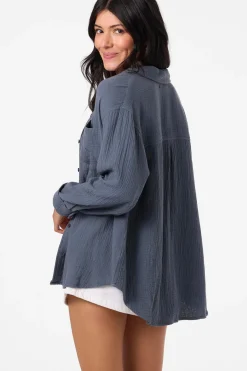 Tops^O'Neill Leni Relaxed Long Sleeve Top - | slate