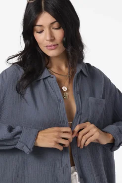 Tops^O'Neill Leni Relaxed Long Sleeve Top - | slate