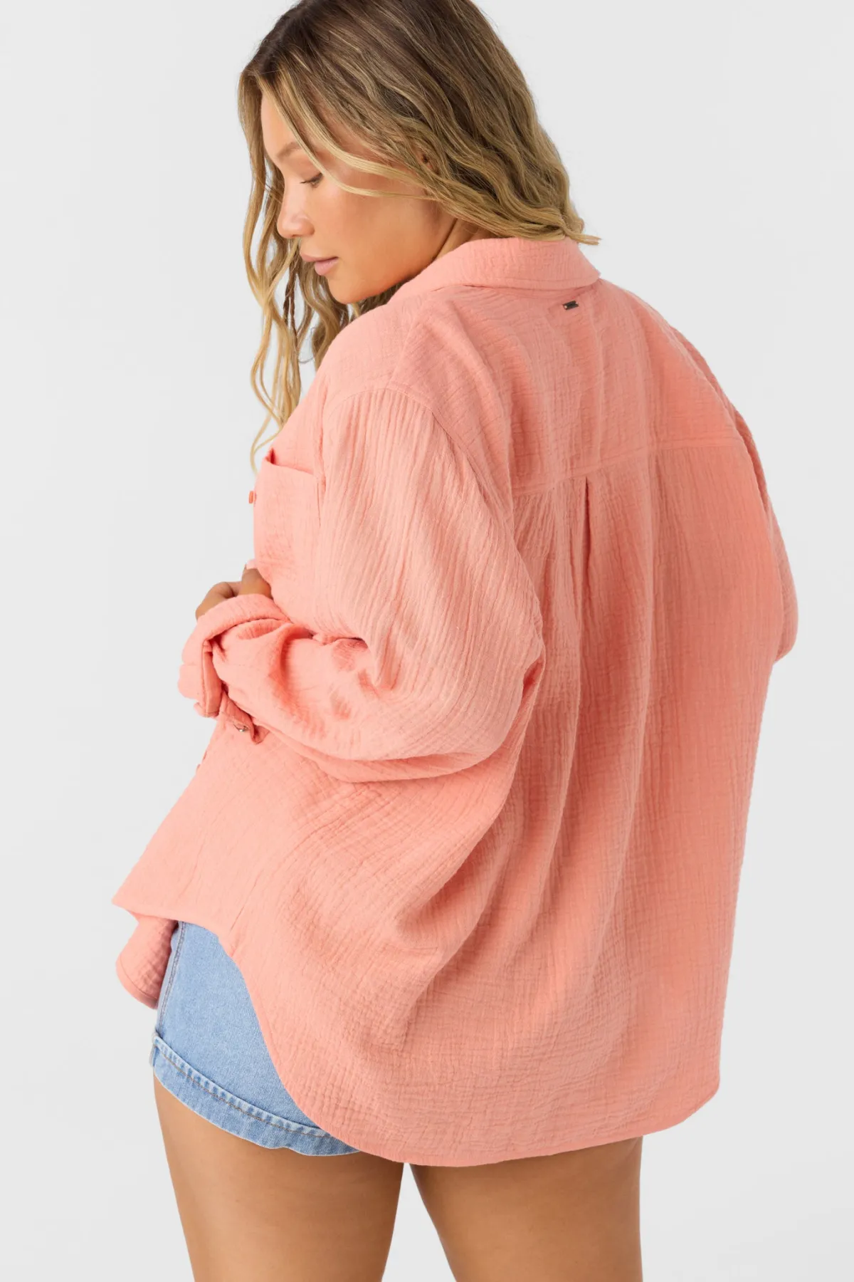 Tops^O'Neill Leni Relaxed Long Sleeve Top - | canyon clay