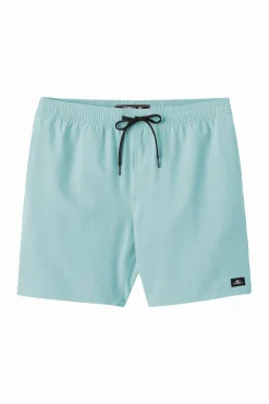 Short Length^O'Neill Lennox Hermosa Solid 17" Swim Trunks Trunks - | pastel turquoise