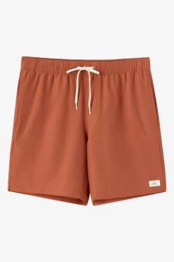 New Arrivals^O'Neill Lennox Hermosa Solid Volley 17" Swim Trunks chutney