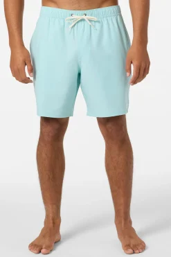 Boardshorts New Arrivals|Short Length^O'Neill Lennox Hermosa Solid Volley 17" Swim Trunks Trunks - | canal blue