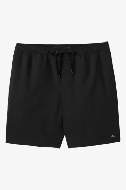 Boardshorts New Arrivals|Short Length^O'Neill Lennox Hermosa Solid Volley 17" Swim Trunks Trunks - | black