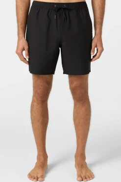 Boardshorts New Arrivals|Short Length^O'Neill Lennox Hermosa Solid Volley 17" Swim Trunks Trunks - | black