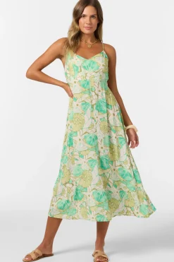 Dresses^O'Neill Leona Midi Dress - | peacock green