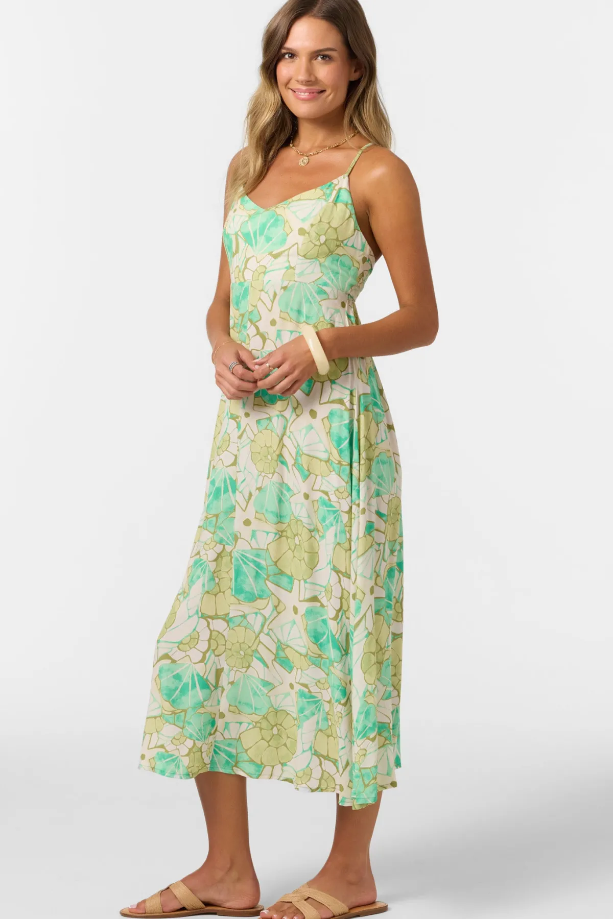Dresses^O'Neill Leona Midi Dress - | peacock green