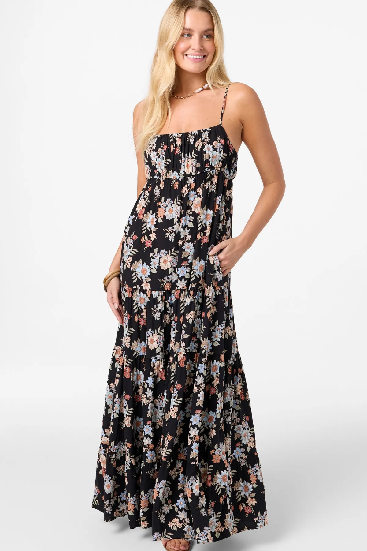 New Arrivals|Dresses^O'Neill Lillie Bali Floral Dress Maxi Dress - | black