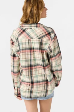 Tops^O'Neill Logan Flannel Long Sleeve Top - | tapioca