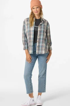 Tops^O'Neill Logan Flannel Long Sleeve Top - | tourmaline