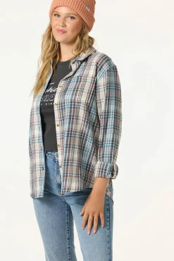 Tops^O'Neill Logan Flannel Long Sleeve Top - | tourmaline
