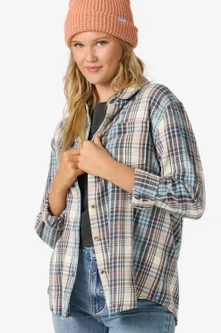 Tops^O'Neill Logan Flannel Long Sleeve Top - | tourmaline