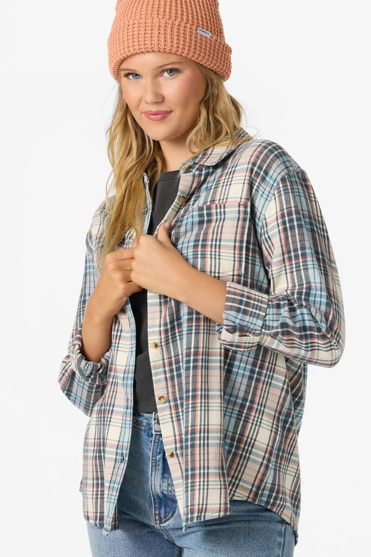 Tops^O'Neill Logan Flannel Long Sleeve Top - | tourmaline