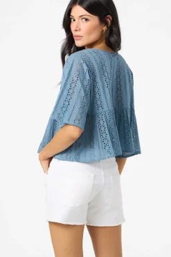 New Arrivals|Tops^O'Neill Loni Eyelet Top - | provincial blue